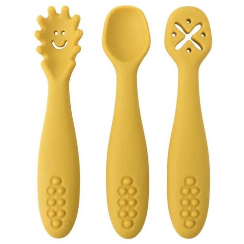 купить Посуда для кормления Bibipals Silicone Spoons for Kids 0+, 3pcs/set в Кишинёве 