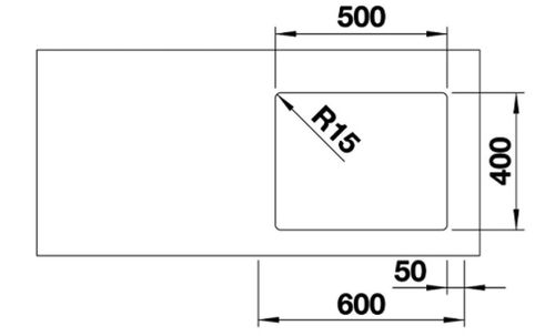 купить Мойка кухонная Blanco Quato 500-U (528230) в Кишинёве 
