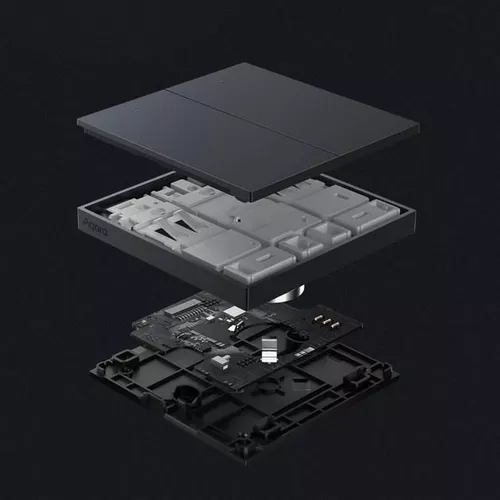 купить Выключатель электрический Aqara H1 - 2 клавиши - черный (WXKG15LM) в Кишинёве 