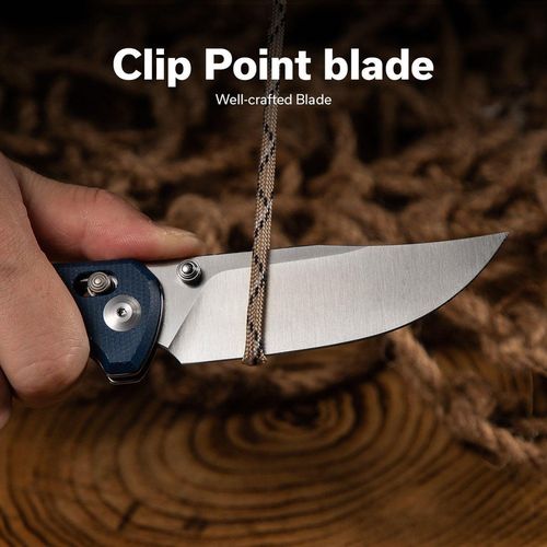 купить Нож походный Sencut S25001A-2 Slybolt, mâner Canvas Micarta albastru, Crossbar Lock в Кишинёве 