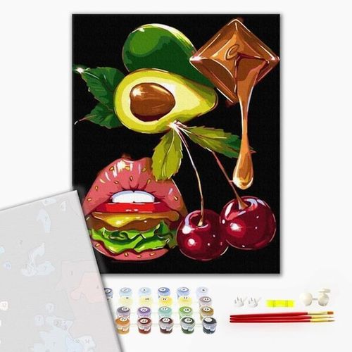 купить Картина по номерам BrushMe PGX37951FC 40x50 сm (fără cutie) Aspect gourmet в Кишинёве 