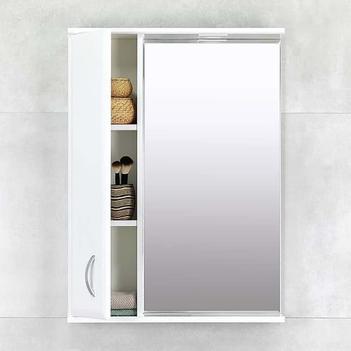 купить Зеркало для ванной Bayro Tory 600x750 левый белый мат в Кишинёве 