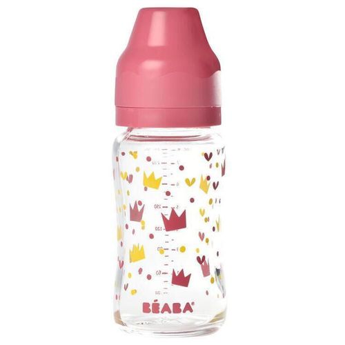 купить Поильник Beaba B911654 Biberon din sticla cu gat larg Crown 240ml в Кишинёве 