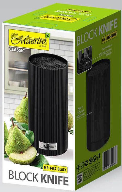 купить Органайзер для столовых приборов Maestro MR-1437, держатель для ножей, черный в Кишинёве 
