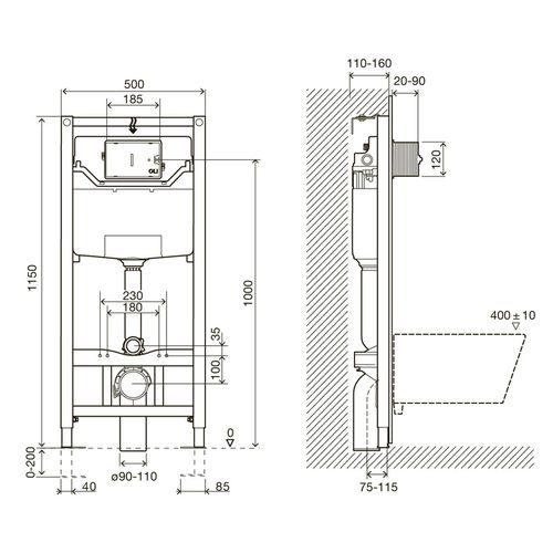 Инсталляция для унитаза IMPRESE i9109 