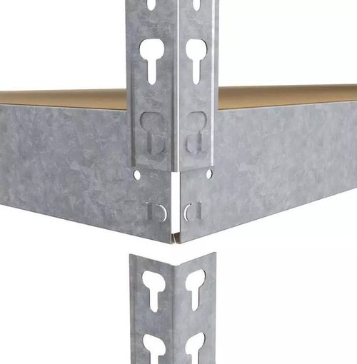 купить Cтеллаж складской Nex Home Raft metalic Titan 1800x1800x400mm, 4 nivele MDF, galvanizat в Кишинёве 