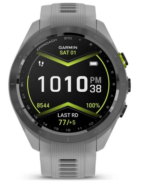 cumpără Ceas inteligent Garmin Approach® S70 42 mm Black Ceramic Bezel with Powder Grey Silicone Band (010-02746-11) în Chișinău 