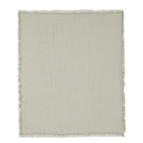 cumpără Set de perne si plapume Jollein 521-557-68014 Paturica Fringe Olive Green/Ivory GOTS, 120x120cm în Chișinău 
