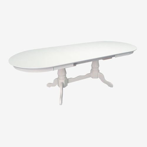 купить Комплект стол и стулья Evelin di Costacurta стол HV-33V White + 6 стульев YTC-055Wh UF885-03 Light beige в Кишинёве 