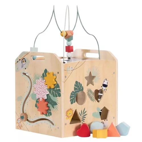 cumpără Puzzle Premaman PJQHFG-CCC-UNQ Cub de activitati din lemn XXL Happy Wild în Chișinău 