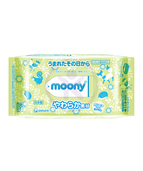 Салфетки влажные для новорожденных Moony (3x80 шт) 