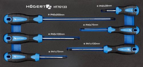 купить Система хранения инструментов Hoegert HT7G049-338 Тележка инструментальная 7 ящиков, 338 предмета в Кишинёве 