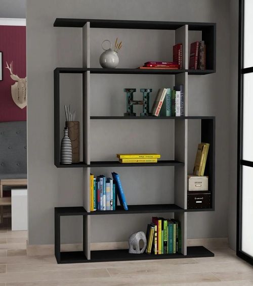 купить Офисный стеллаж Trendy Mito, Antracit, Mocha deschis 110x161x25cm, raft de carti в Кишинёве 