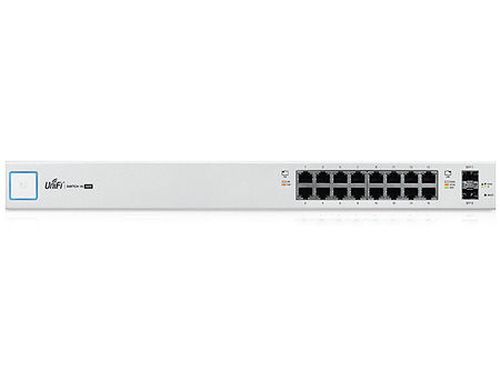 купить Ubiquiti UnFi Switch 16 (US-16-150W), 16-Port Gigabit RJ45, 2-ports SFP, 150W, POE+ IEEE 802.3at/af and 24V Passive PoE, PoE Output 150W, Non-Blocking Throughput: 18 Gbps, Switching Capacity: 36 Gbps, Rackmountable(retelistica switch/сетевой коммутатор) в Кишинёве 