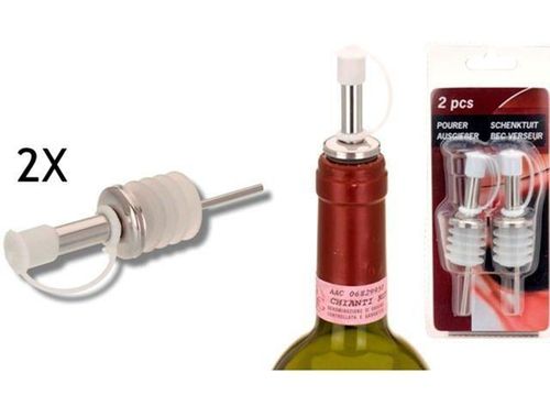 cumpără Accesoriu pentru bucătărie Excellent Houseware 18268 Набор пробок-антикапля 2шт для винной бутылки, металл în Chișinău 