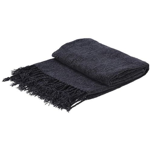 купить Домашний текстиль H&S 49556 Patura 127x152cm cu ciucuri, poliester, gri в Кишинёве 