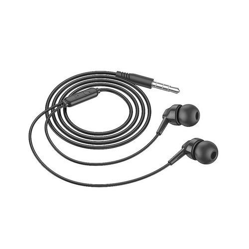 купить Borofone BM51 black (728883) Hoary universal earphones with microphone, Speaker outer diameter 10MM, cable length 1.2m, Microphone в Кишинёве 