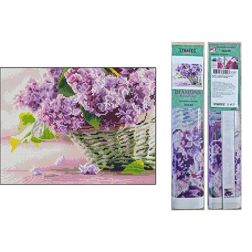 cumpără Tablou pe numere Strateg 57297 Mozaic cu diamante 30x40cm Liliac în Chișinău 