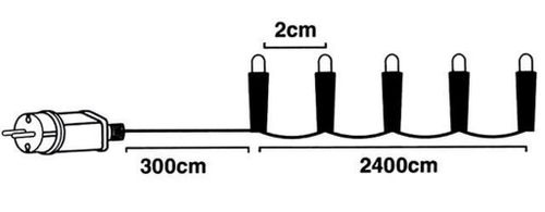 cumpără Ghirlandă Promstore 33053 Огни новогодние Ветка 1200LED экстра т-бел, 24m, 8реж în Chișinău 