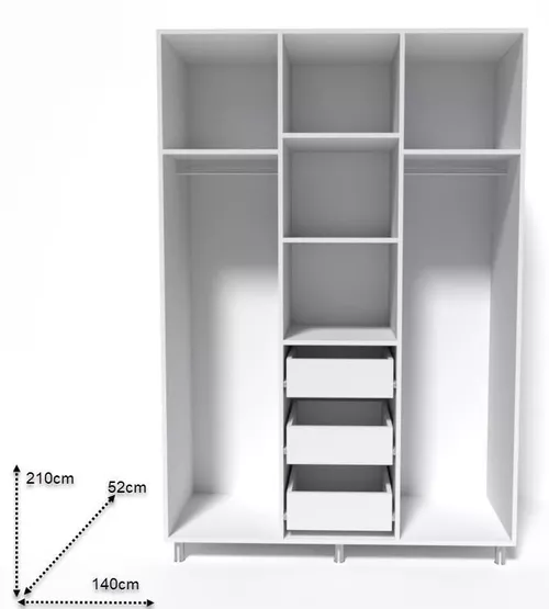 cumpără Dulap Smartex (15809) N12 140cm Alb+Grafit în Chișinău 