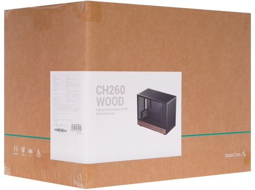 купить Корпус для ПК Deepcool CH260 WOOD Black в Кишинёве 