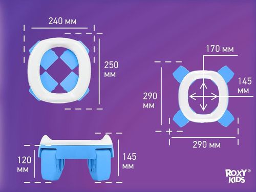 купить Детский горшок Roxy Kids HP-250B HandyPotty в фирменной сумке, голубой в Кишинёве 