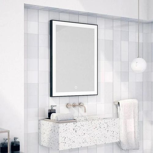 cumpără Oglindă baie Dubiel Vitrum LOGAN Black 60x80 LED touch în Chișinău 