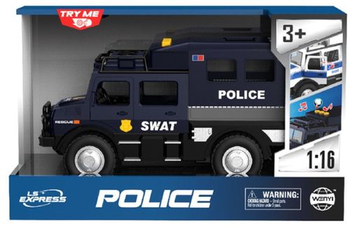 cumpără Mașină Wenyi WY980B 1:16 Jeep de poliție cu inerție (lumini/sunete/uși mobile) în Chișinău 