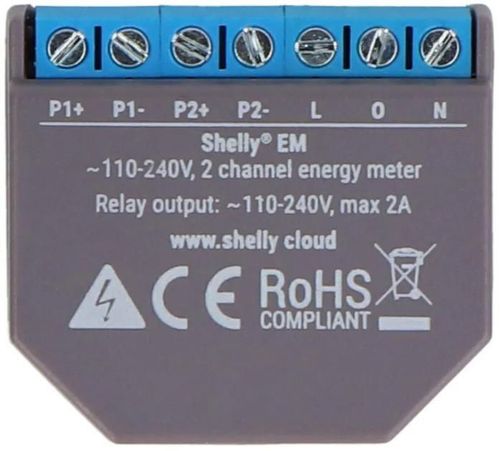 купить Выключатель электрический Shelly EM + 50A (3800235262207) в Кишинёве 
