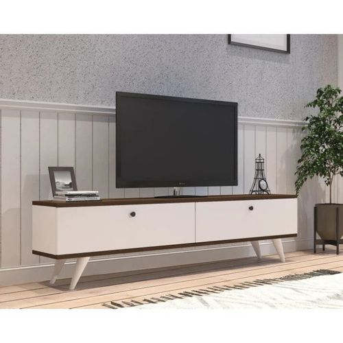 cumpără Comodă TV Trendy Suport TV, Paris, Albnuc, 160x35x25cm în Chișinău 