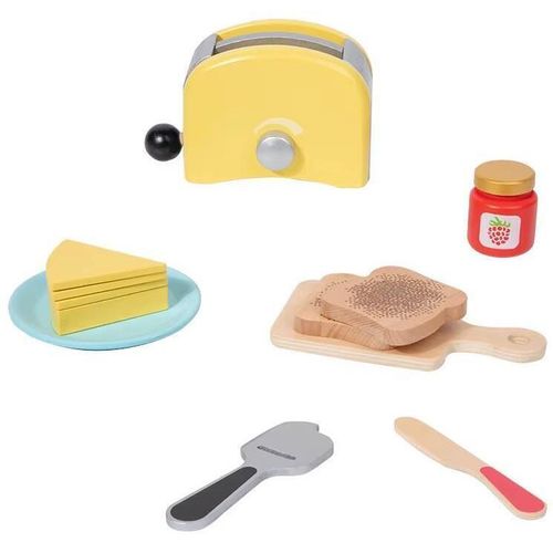 купить Игрушечная кухня и посуда ToyMall 6251 Set toaster din lemn в Кишинёве 