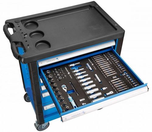 купить Система хранения инструментов Hoegert HT7G052 Тележка инструментальная (171 предмет) в Кишинёве 