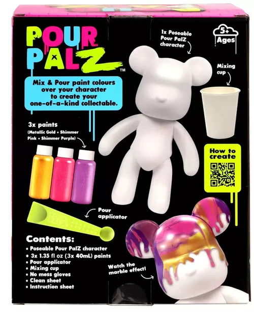 купить Набор для творчества miscellaneous GSG25020 Pour Palz DIY Paint Bear, Golden Blush в Кишинёве 