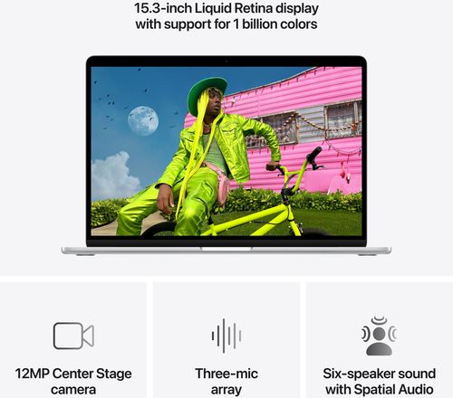 купить Ноутбук Apple MacBook Air 15" M5 10c/10g 16/512 GB Silver MDV94 в Кишинёве 