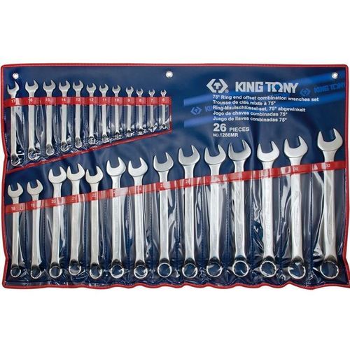cumpără Cheie fixă King Tony 1266MR ключи комбинированные, накидные под 75 град. 6-32мм 26 пр. în Chișinău 
