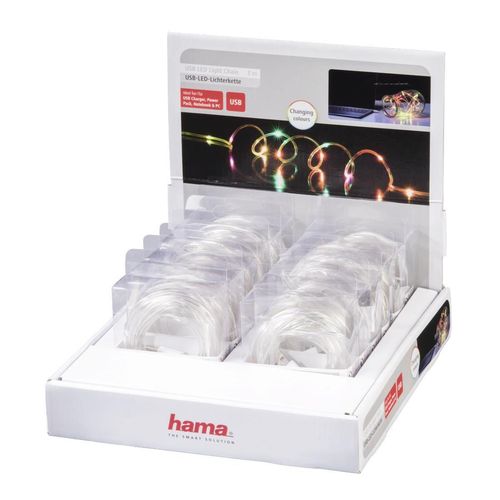 купить Гирлянда Hama 12346 USB LED Light Chain, Colourful, 3 m, 12 Pcs in Display в Кишинёве 