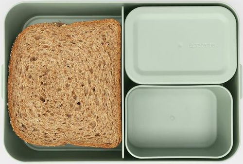 купить Контейнер для хранения пищи Brabantia 20 35 27 Lunch Box Make&Take Jade Green Large, Plastic, Bento в Кишинёве 