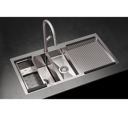cumpără Uscator pentru vase Helika-AquaSanita RM-3545 Stainless Steel + Silicone (Roll-Up Dish Drying Rack) în Chișinău 