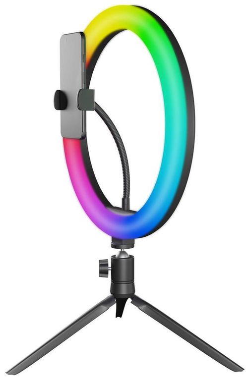 cumpără Lampă inelară Natec NLL-1833 Alfama RGB with tripod phone holder în Chișinău 