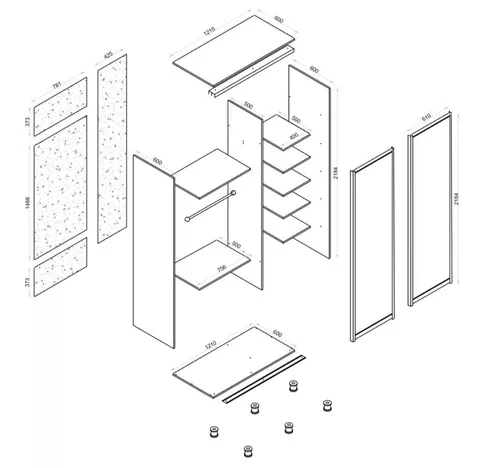 купить Шкаф Arta Mobilei Armadio G1210 (AM130) в Кишинёве 