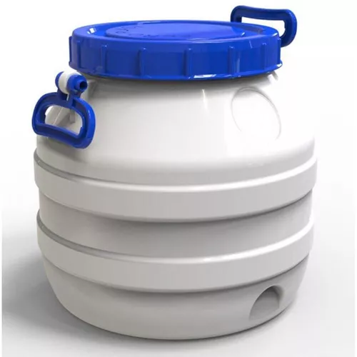 купить Бидон Uniplast Butoi plastic 35 L (alb) cu manere H=0.38 m/W=0.40 m в Кишинёве 