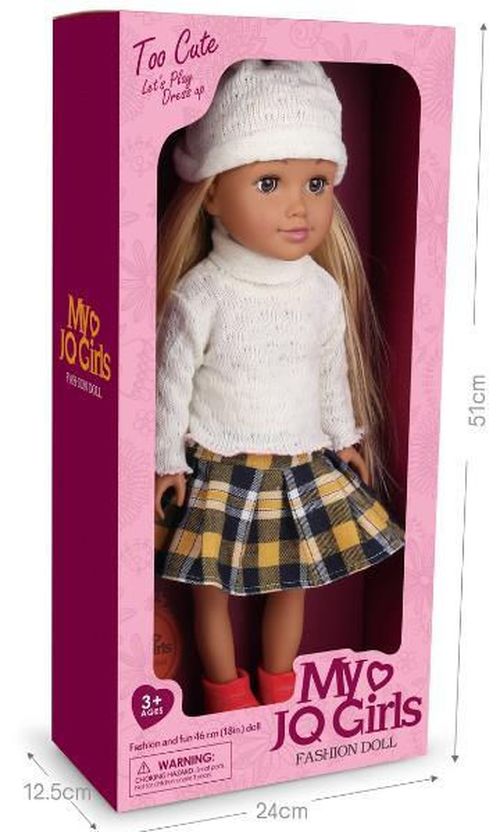 купить Кукла Essa 2231 Păpușa în fustă în carouri, 45 cm в Кишинёве 