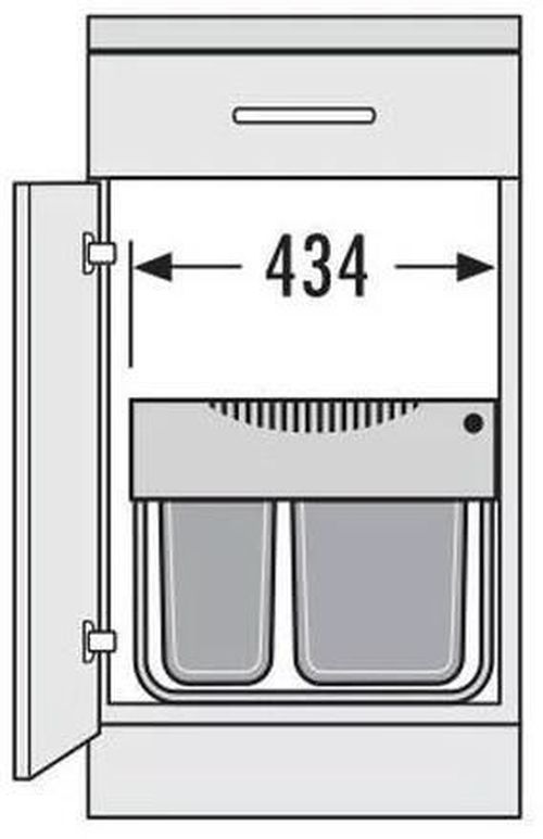 купить Урна для мусора Hailo 3644701 Space Saving Tandem в Кишинёве 