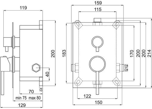 cumpără Baterie pentru cadă Ferro FIESTA BFI7P2BOX în Chișinău 