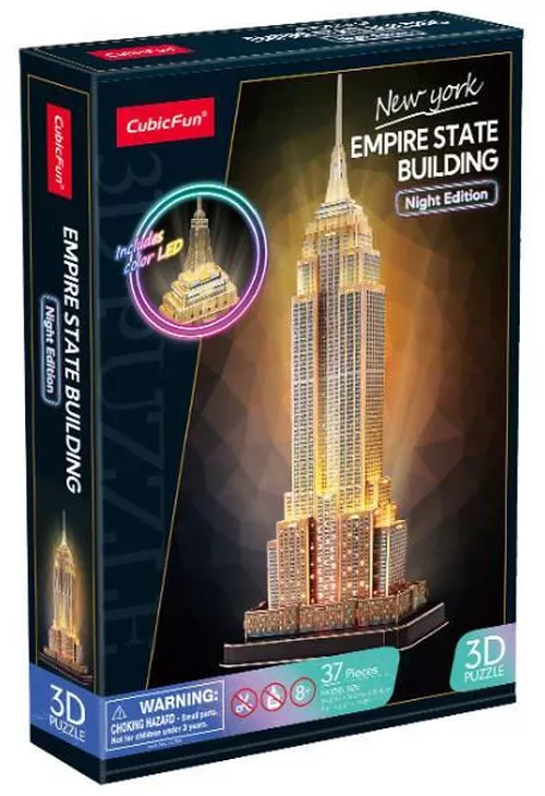 купить Конструктор Cubik Fun L539h 3D puzzle Empire State Building cu iluminare LED, 37 elemente в Кишинёве 
