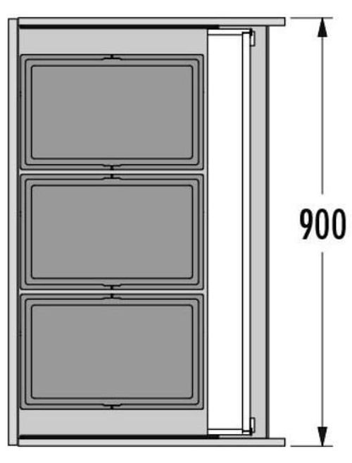 cumpără Coș de gunoi Hailo 3631981 Triple XL 900 în Chișinău 