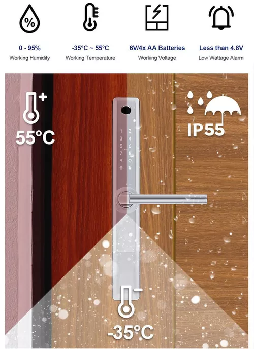 купить Умный дверной замок TTLock S1 Sliver в Кишинёве 