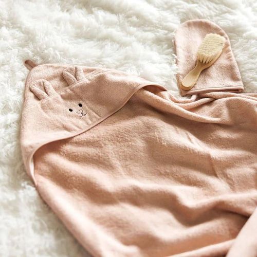 cumpără Accesoriu pentru baie BabyOno 1553/04 Prosop din bambus de baie cu gluga roz 100x100 în Chișinău 