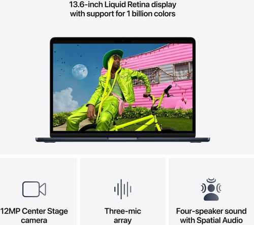 купить Ноутбук Apple MacBook Air 13" M5 10c/8g 16/512 GB Midnight MDHE4 в Кишинёве 