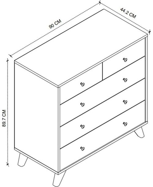 купить Комод Bofigo 27-03-41 Sapphire Oak/White в Кишинёве 
